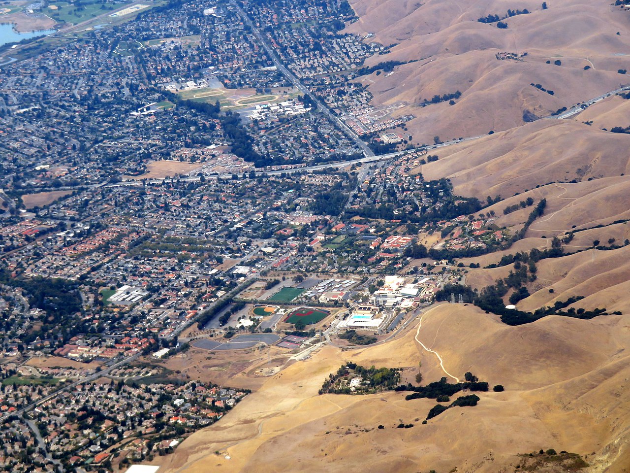 Aerial view of Ohlone College